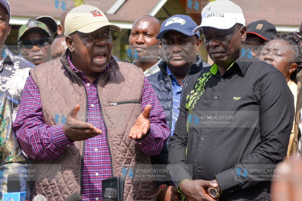 The united opposition during a press briefing
