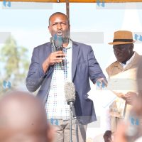 ODM Secretary General Edwin Sifuna addresses mourners