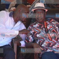Raila Odinga (right) and Kisumu Central MP Fred Ouda