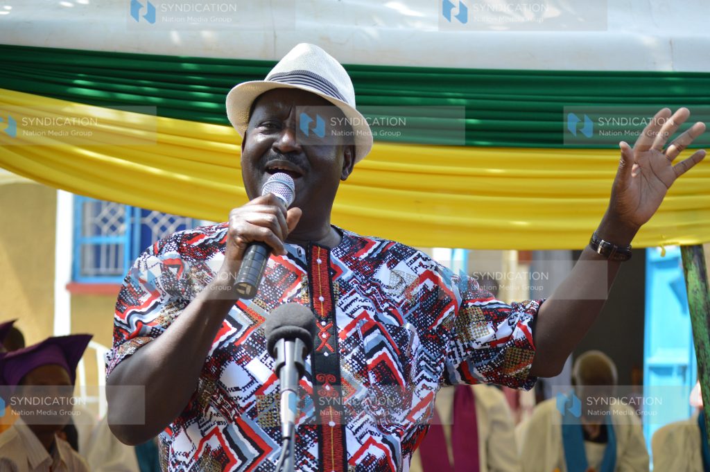 NASA leader Raila Odinga addresses mourners