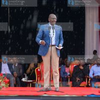 President William Ruto speaks during a church service