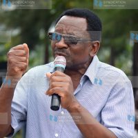 James Orengo addresses residents in Nyando Constituency