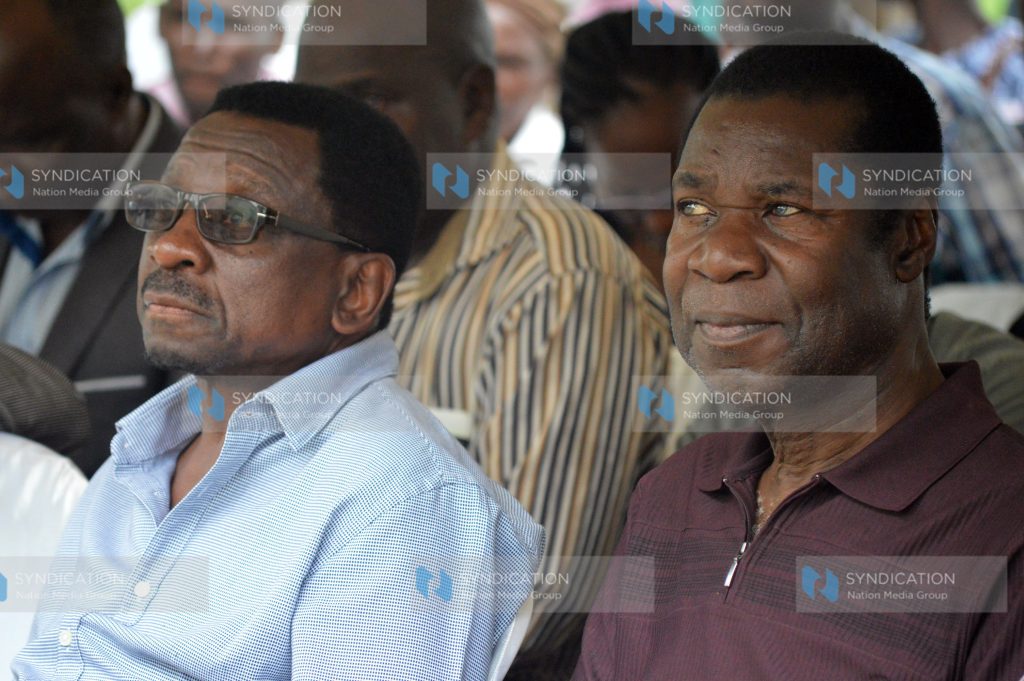 Senate Minority Leader James Orengo (left)