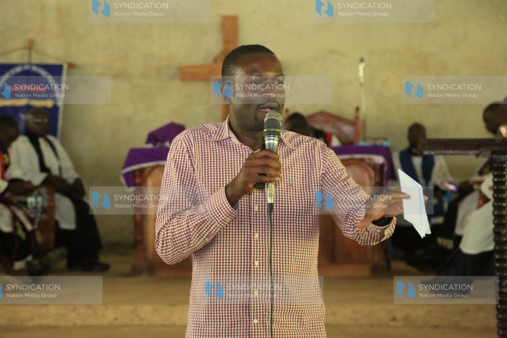 Nairobi Senator Edwin Sifuna addresses congregants