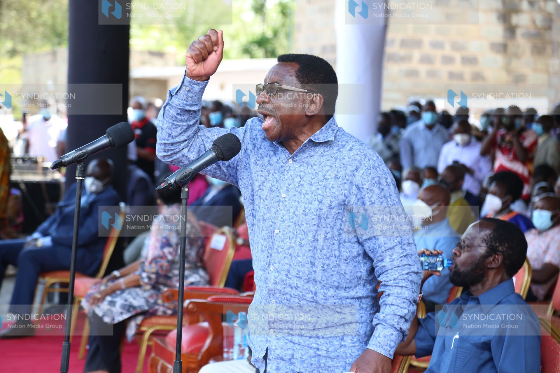 Senate Minority Leader James Orengo addresses a public rally