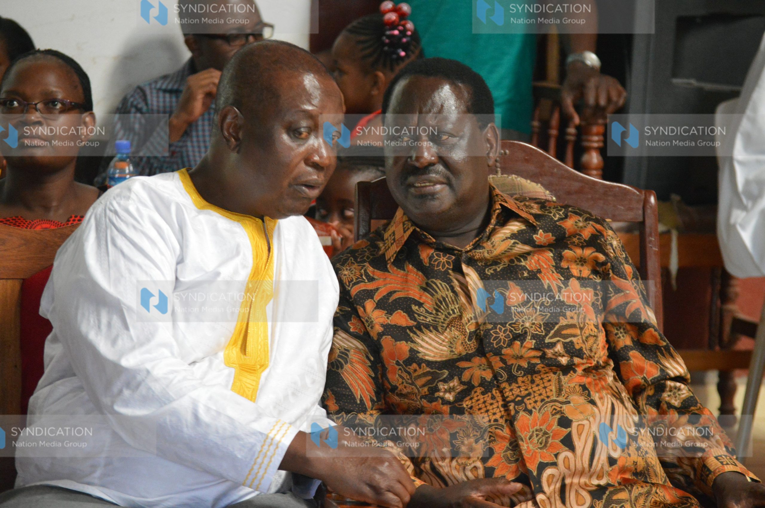 Raila Odinga (left) and his brother, EALA Legislator Oburu Oginga