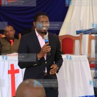 Mwangi Kiunjuri addresses faithful at Nanyuki PCEA in Laikipia