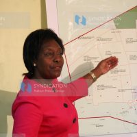 Lands Cabinet Secretary Charity Ngilu addressing a press conference