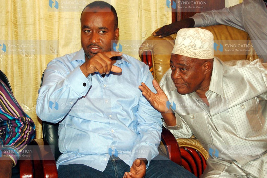 Ali Hassan Joho together with his counterpart from Likoni Masoud Mwahima (right)