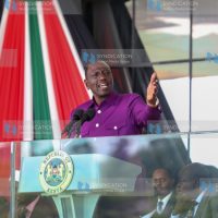 President William Ruto speaking at the Uhuru Gardens Nairobi