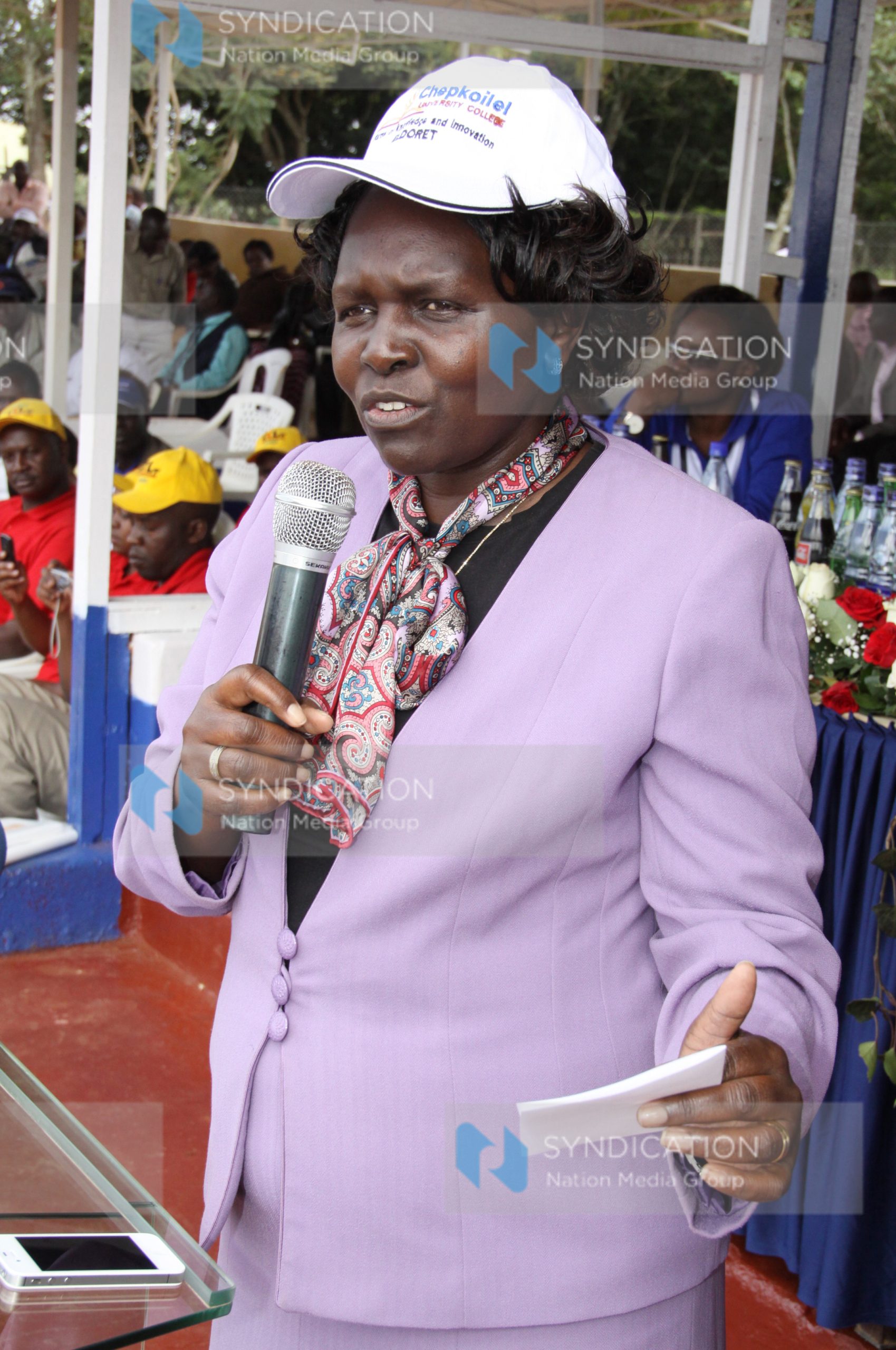 Higher Education Minister Prof. Margaret Kamar addresses the press