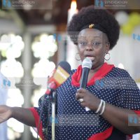 Mbita MP Millie Odhiambo addresses a congregation