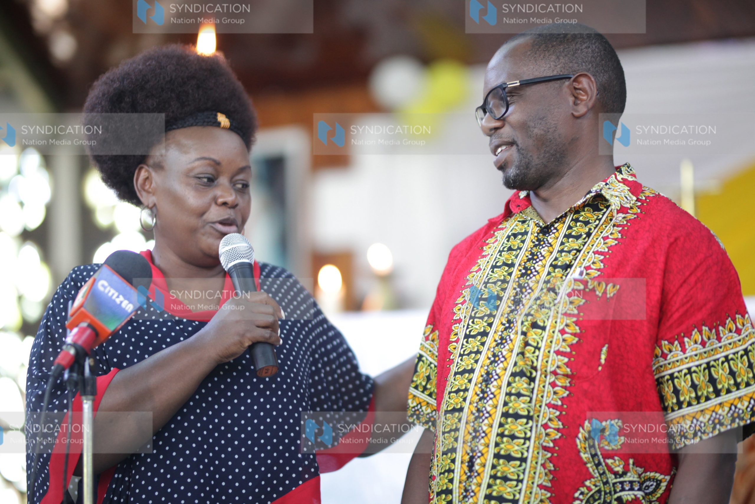 Mbita MP Millie Odhiambo and Mathare MP Anthony (right)