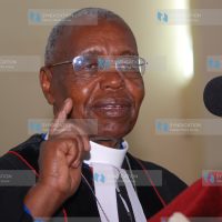 Rev. Timothy Njoya gives a sermon at Kinoo PCEA church