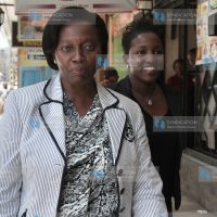 Narc Kenya leader Martha Karua arrives at the Dove Cage hotel