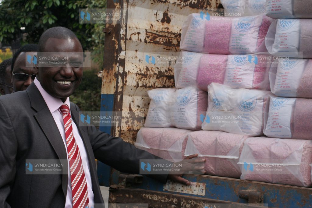 Agriculture minister William Ruto