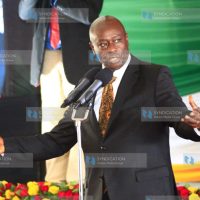 Deputy President Rigathi Gachagua addresses mourners at Londiani Stadium
