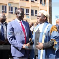 Meru Governor Kiraitu Murungi (left) and Speaker Joseph Kaberia