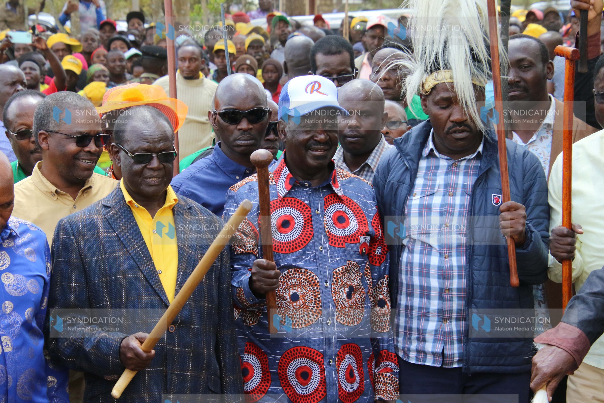 Raila Odinga at Nchiru shrine in Meru