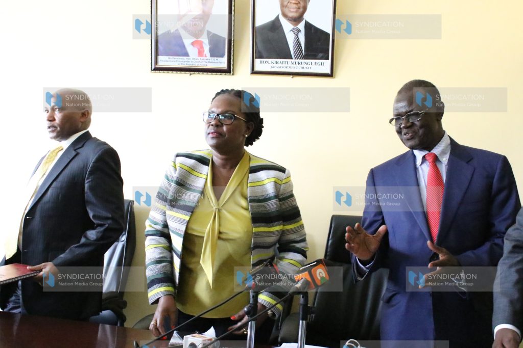 Press conference at the county offices