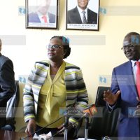 Press conference at the county offices