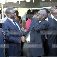 William Ruto with Franklin Bett at the home of the Minister for Environment the late John Michuki