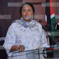 Cabinet Secretary Amina Mohamed speak during a press briefing