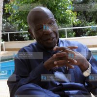 Former Vice President Moody Awori when he spoke to Saturday Nation