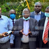 Political leaders from Nairobi addresses a press conference