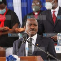 Former Vice President Kalonzo Musyoka giving a speech