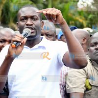 Edwin Sifuna briefs media and members of the Mulembe Community