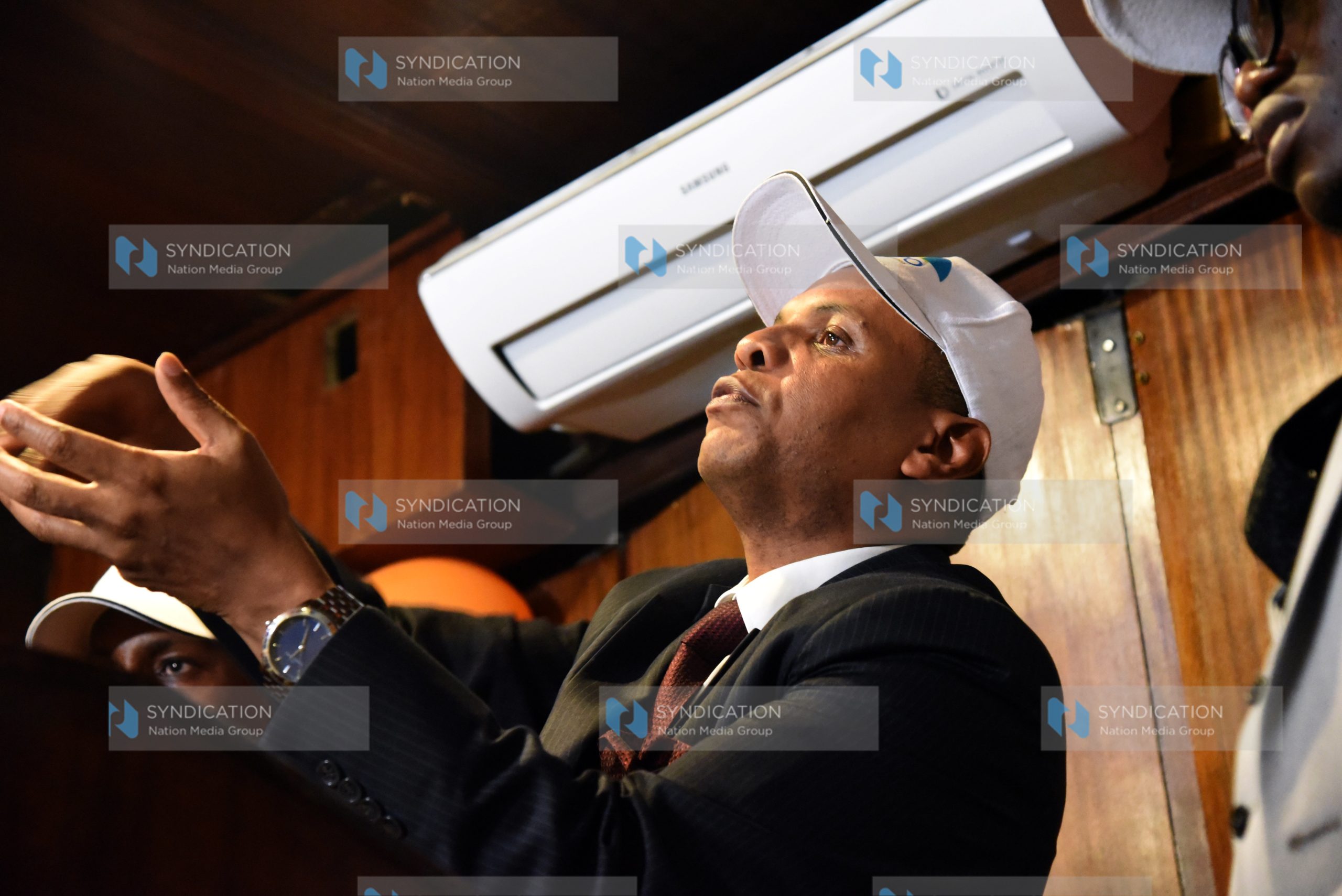 Former Assistant Minister Danson Mungatana addressing journalists