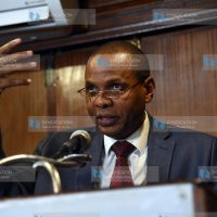 Former Assistant Minister Danson Mungatana addressing journalists