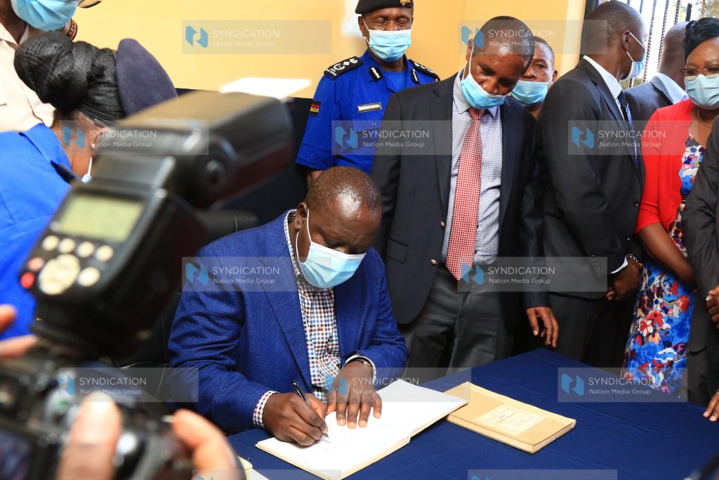 Officially opened Kirwara police station in Murang'a county