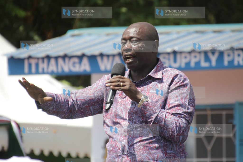 Deputy President Rigathi Gachagua addresses wananchi
