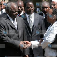 President Mwai Kibaki with Prime Minister Raila Odinga