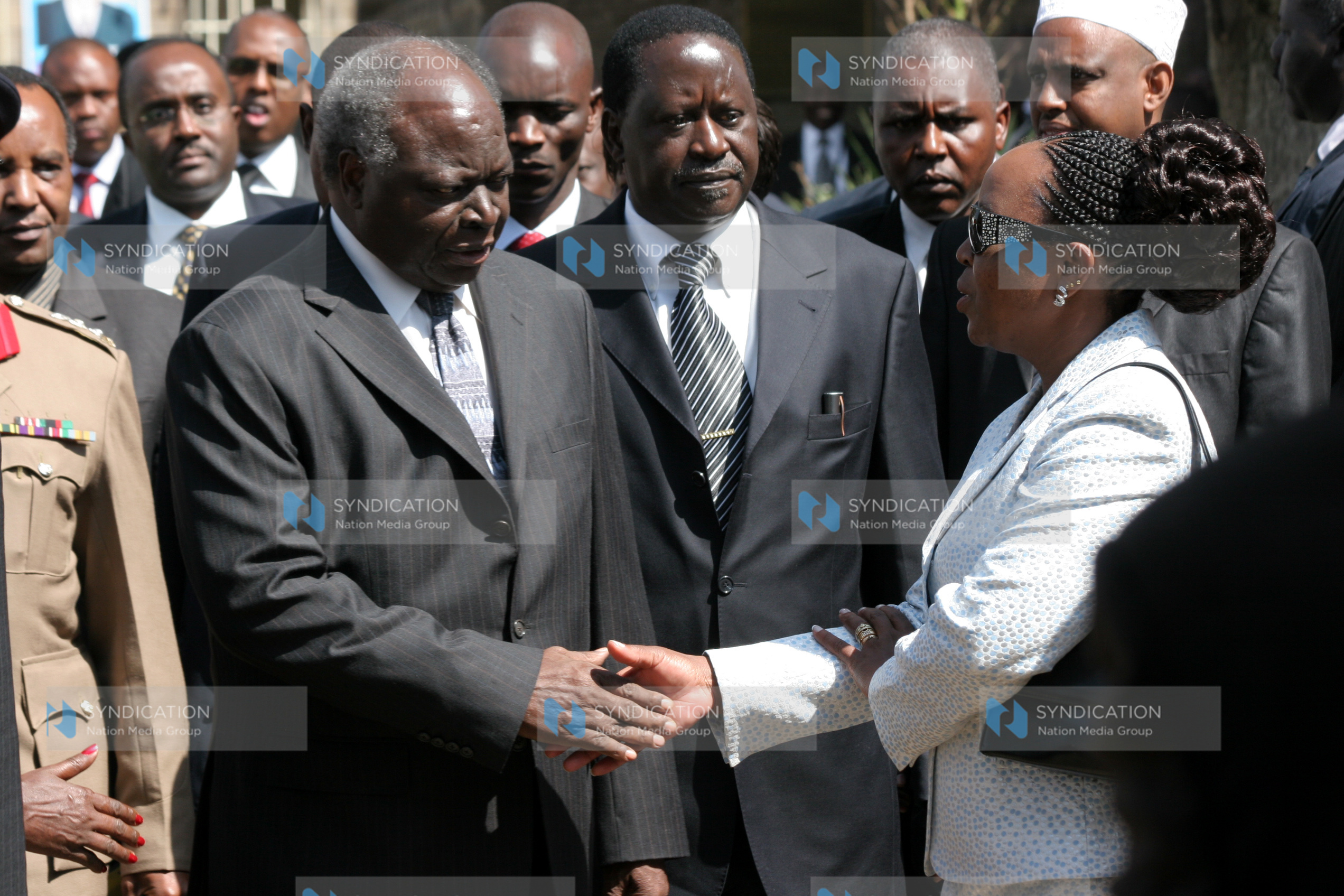 President Mwai Kibaki with Prime Minister Raila Odinga