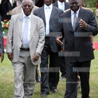 President Mwai Kibaki and Education minister Sam Ongeri