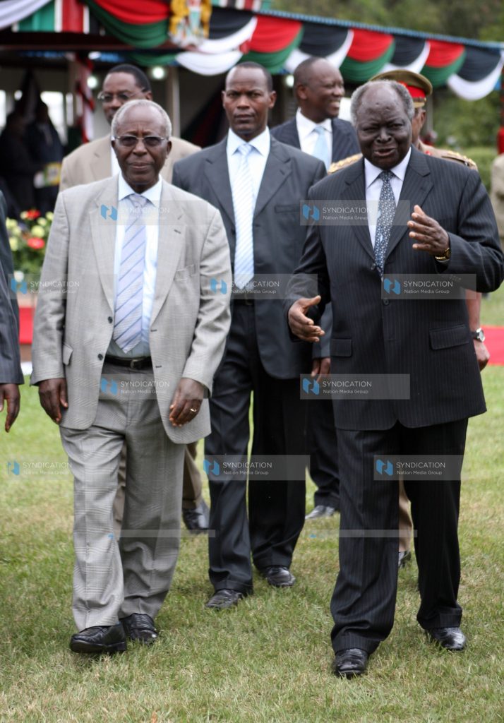 President Mwai Kibaki and Education minister Sam Ongeri