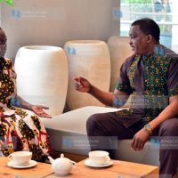 National Assembly Speaker Justin Muturi with NARC Kenya Party leader Martha Karua