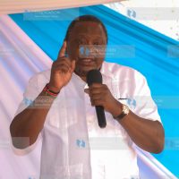 Former President Uhuru Kenyatta speaking