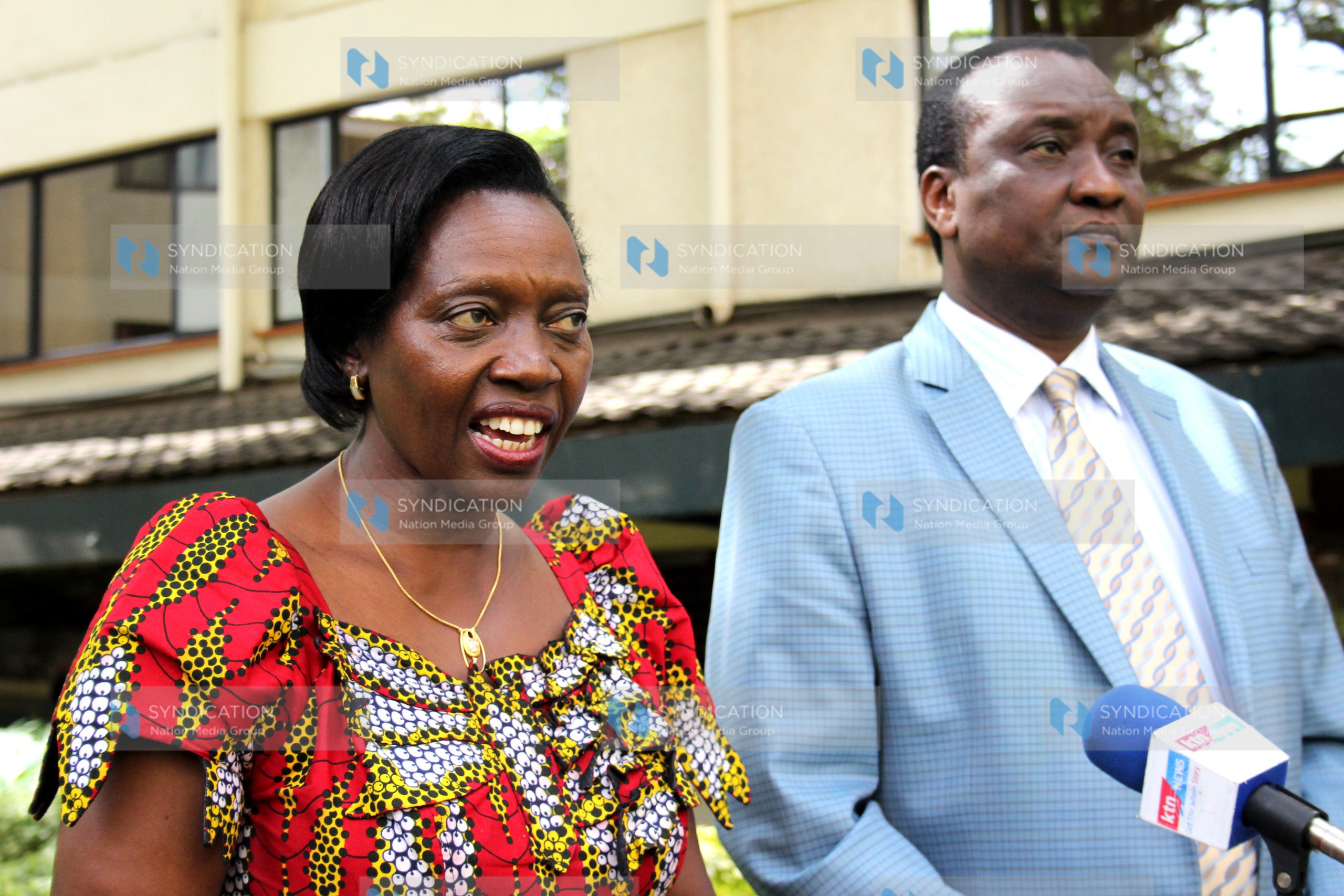 Narc Kenya Leader Martha Karua flanked by lawyer Gitobu Imanyara