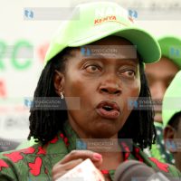 NARC Kenya leader Martha Karua addressing journalists