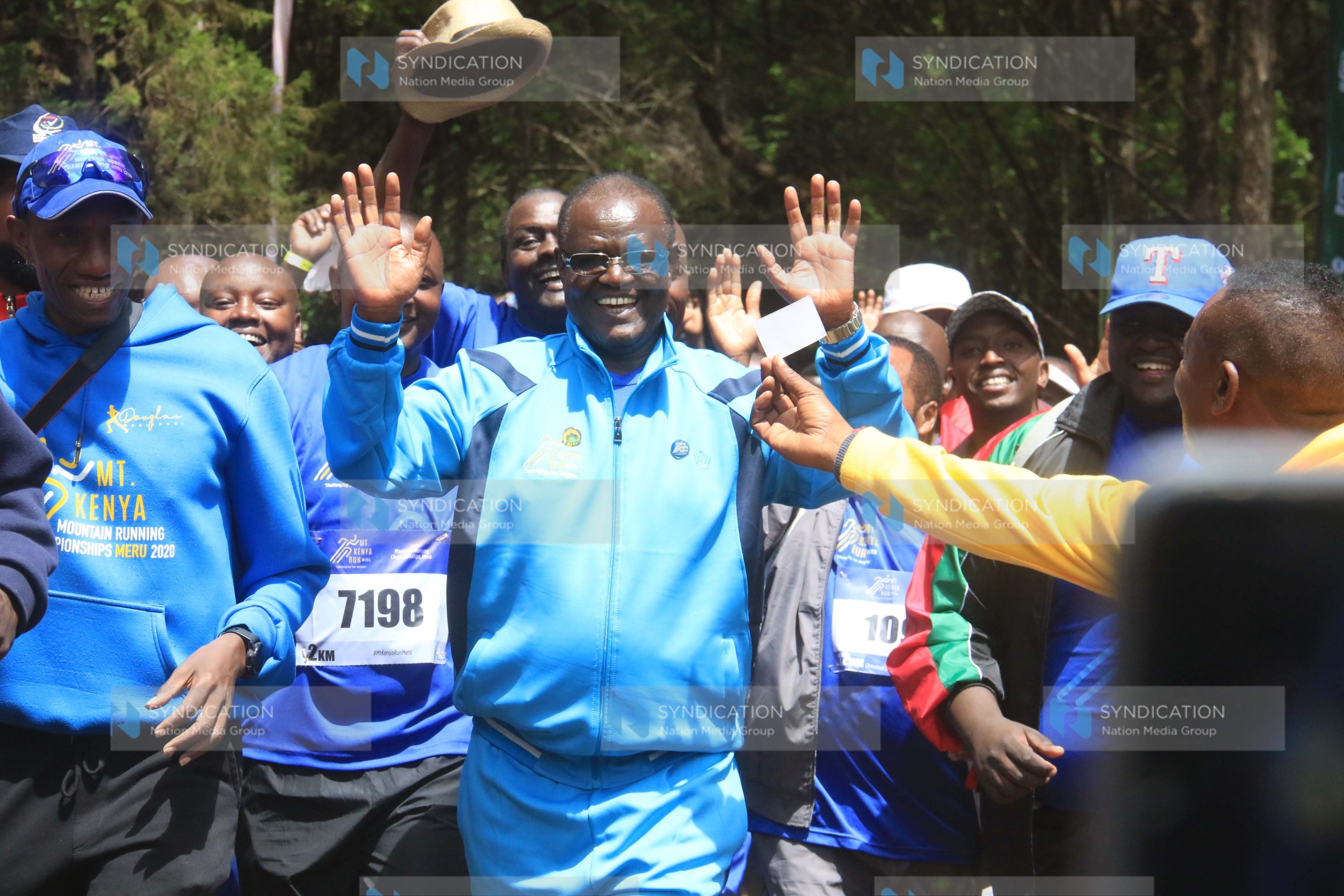 2Km race during the inaugural Mt Kenya Mountain running championships in Mt Kenya forest