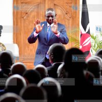 Officiating the signing of Ministerial Performance Contracts for FY 2023/2024