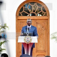 Officiating the signing of Ministerial Performance Contracts for FY 2023/2024