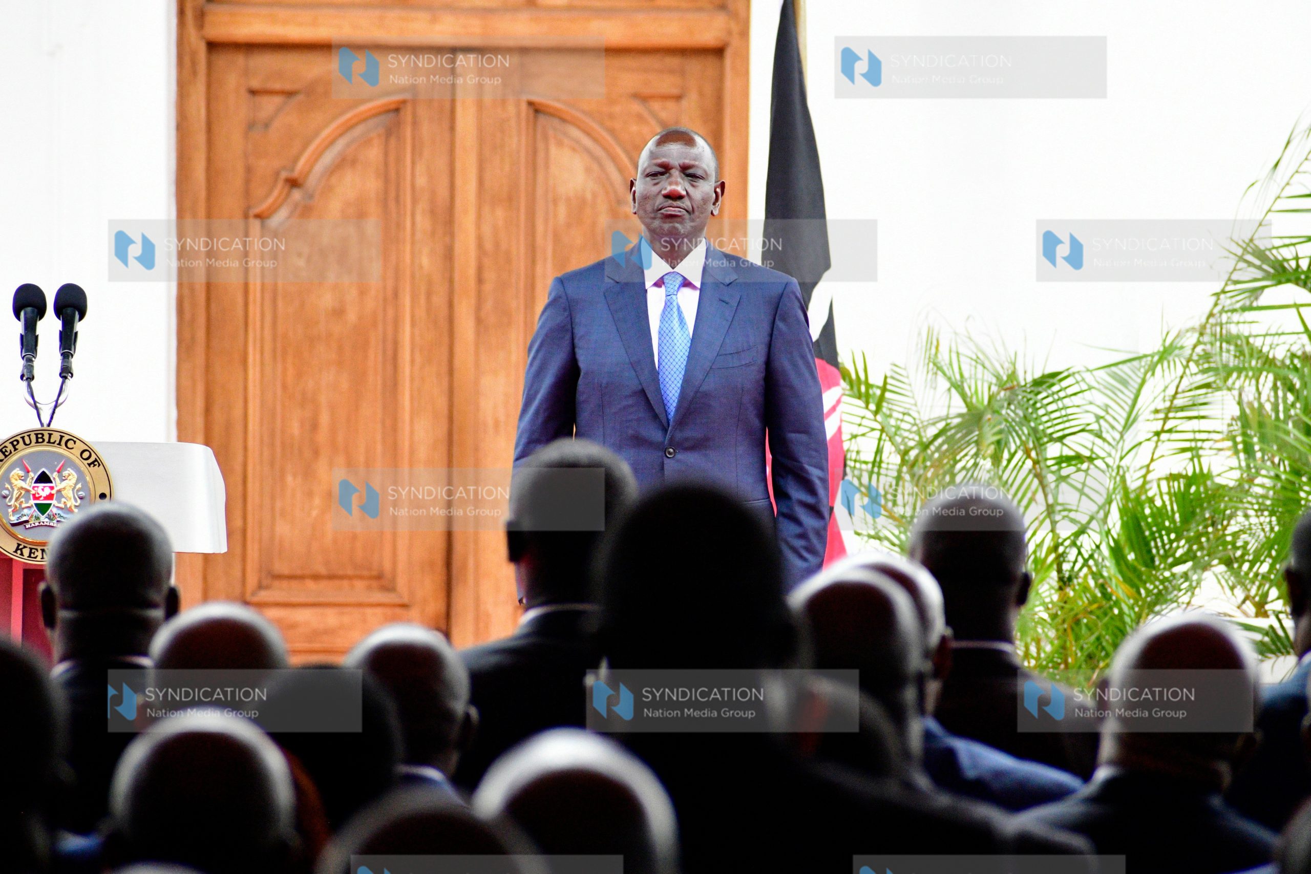 Officiating the signing of Ministerial Performance Contracts for FY 2023/2024