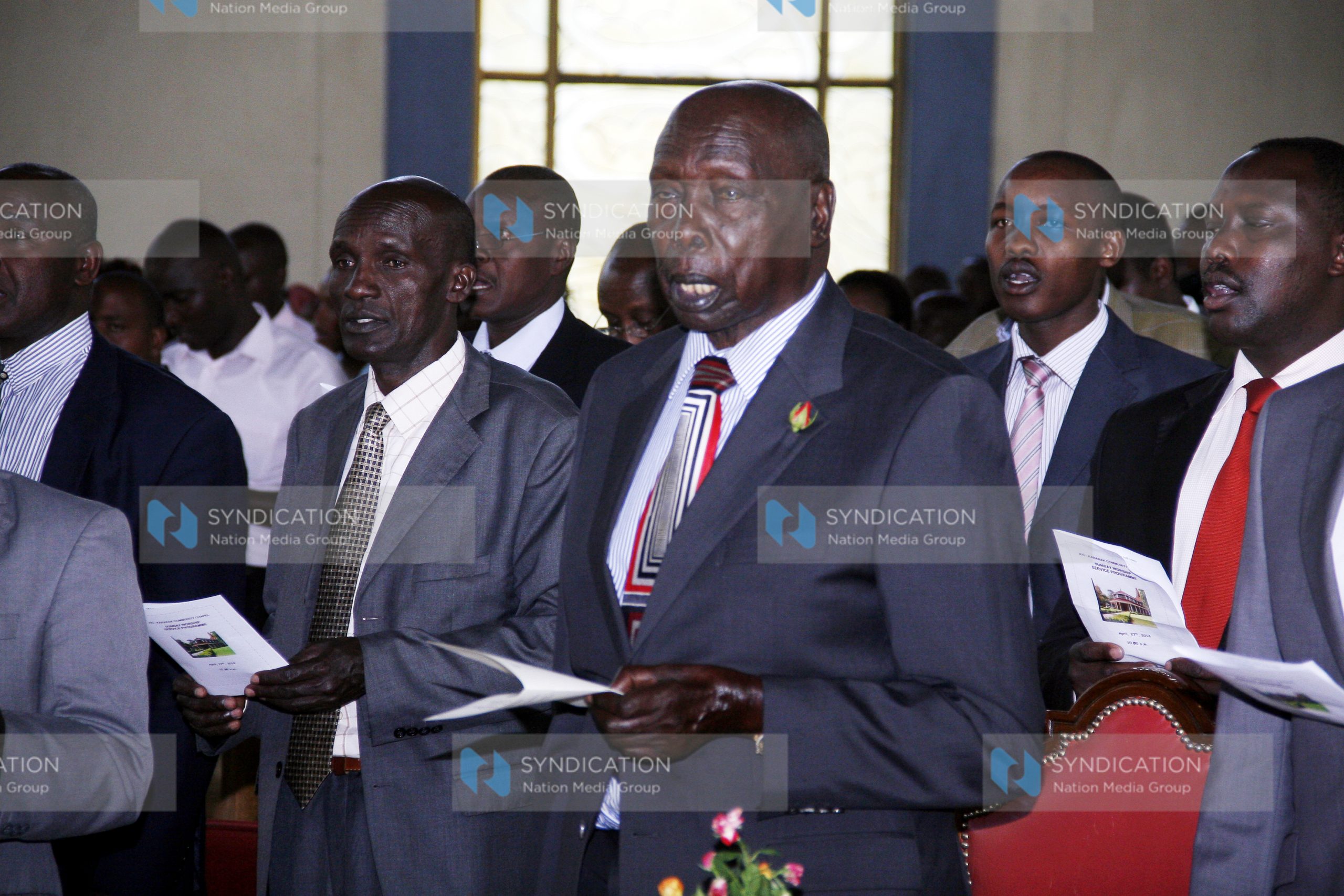Former President Daniel arap Moi at the AIC Kabarak Community Chapel