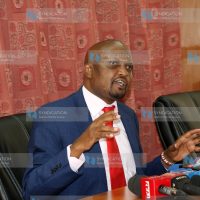 Gatundu South MP Moses Kuria during the press conference