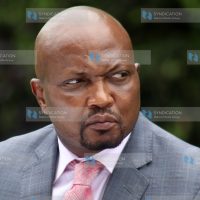 Moses Kuria of Chama Cha Kazi addressing the media